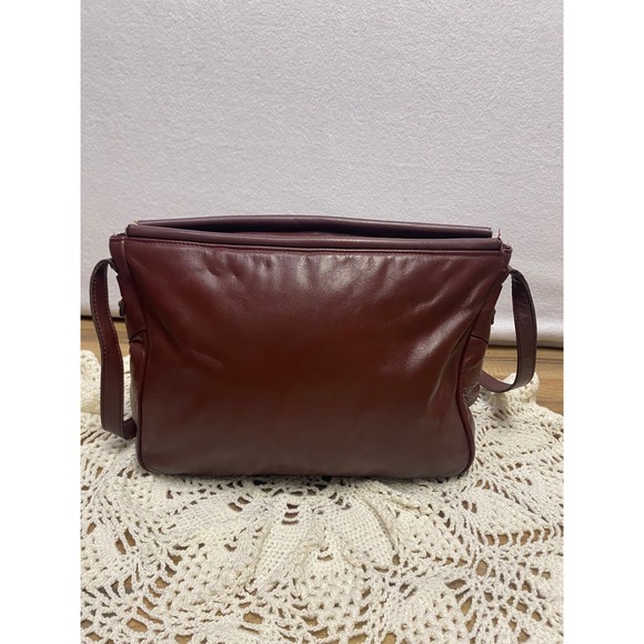 Etienne Aigner‎ Burgundy Leather Shoulder Bag Crossbody Vintage Handcrafted - Picture 4 of 7
